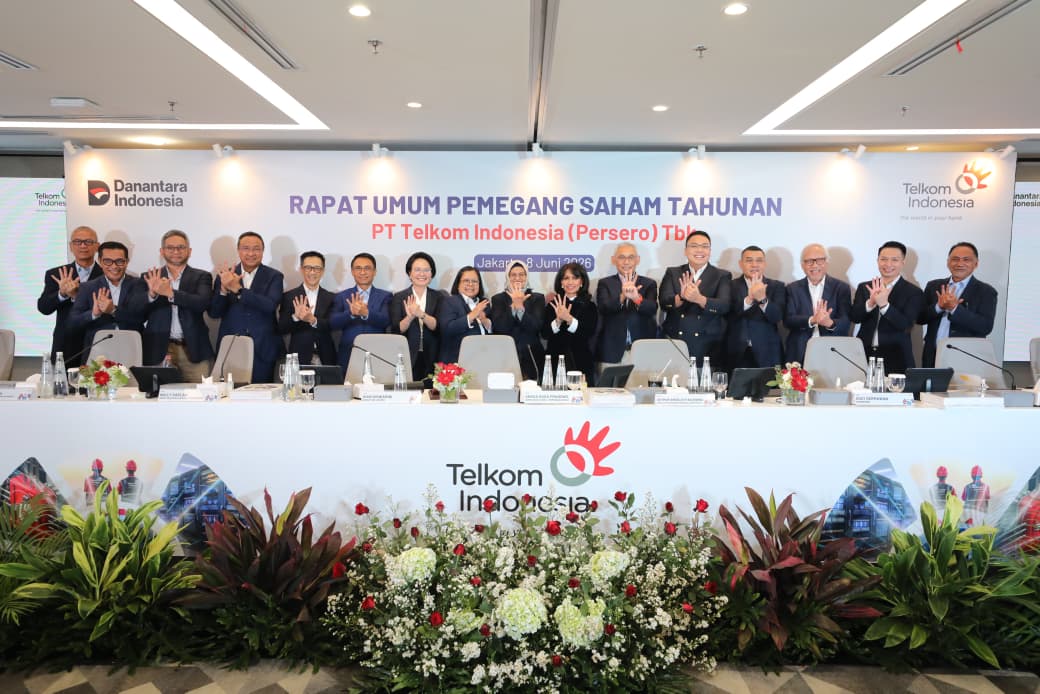 Jajaran Komisaris dan Direksi Telkom hasil keputusan RUPS Tahunan tahun buku 2025. (Istimewa)